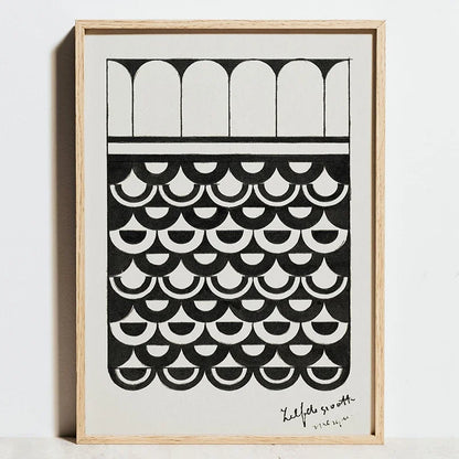 Bauhaus Sports Wall Art Blue Line Canvas Poster Decor
