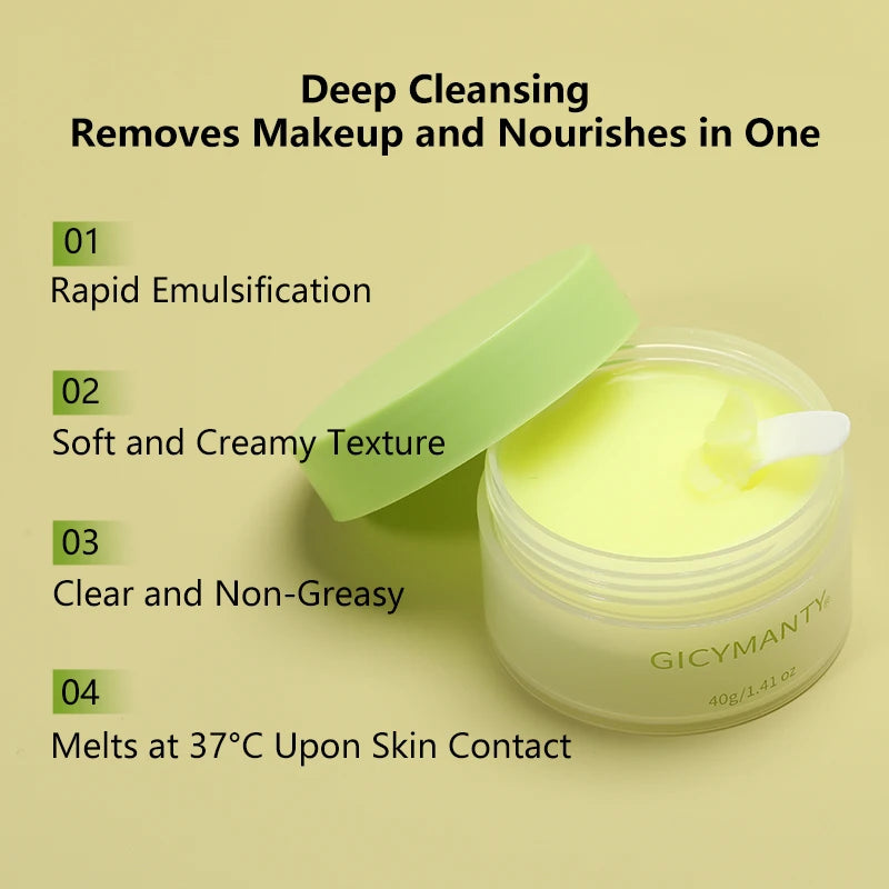 Refreshing cleansing balm that removes makeup while keeping skin soft, hydrated, and non-greasy.