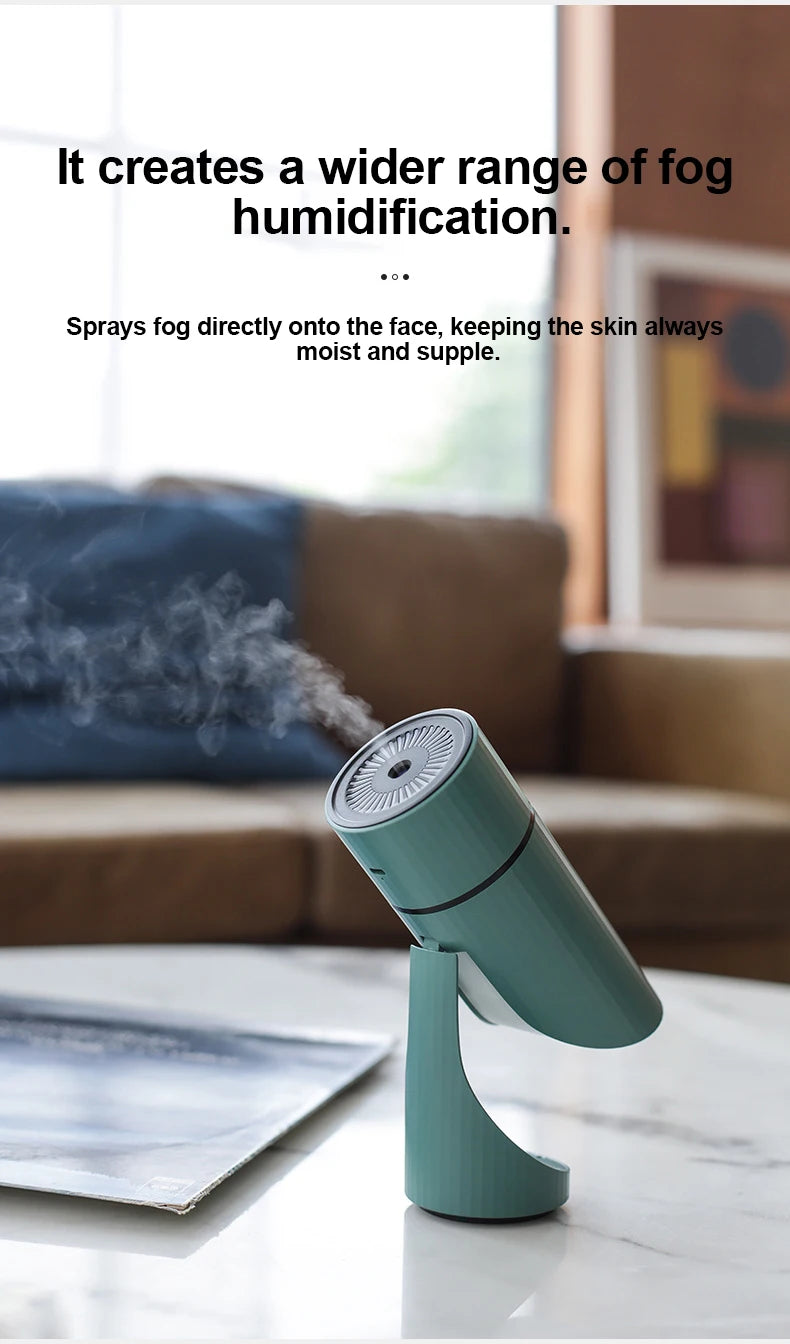 260ML Wireless Air Humidifier USB Aromatherapy Diffuser 1000mAh Rechargeable Battery Ultrasonic Cool Mist Maker Quiet Fogger