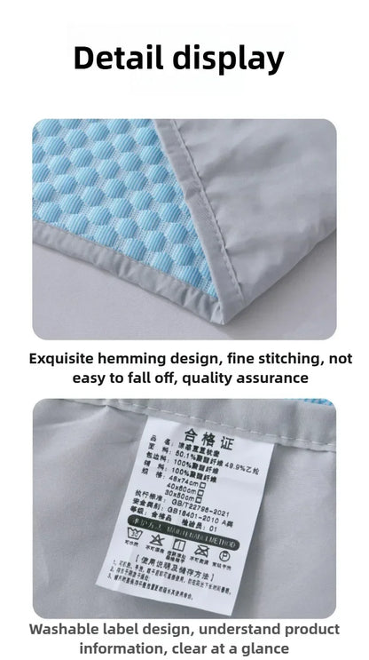 Summer Cooling Pillowcase – Ice Cool Washable Cover 48x74cm