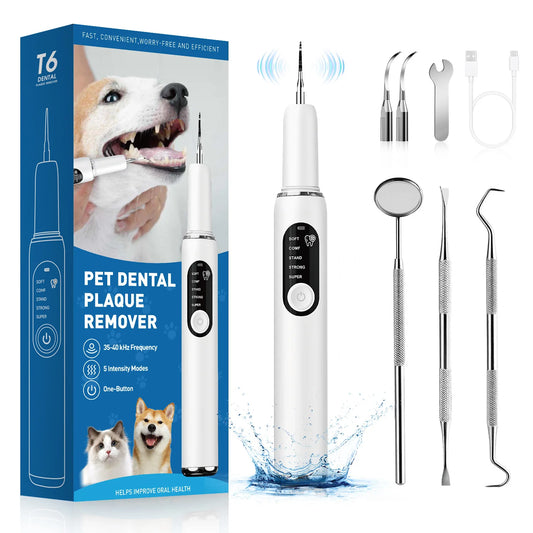 Dog Teeth Cleaning Kit Pet Ultrasonic Canine Plaque Remover