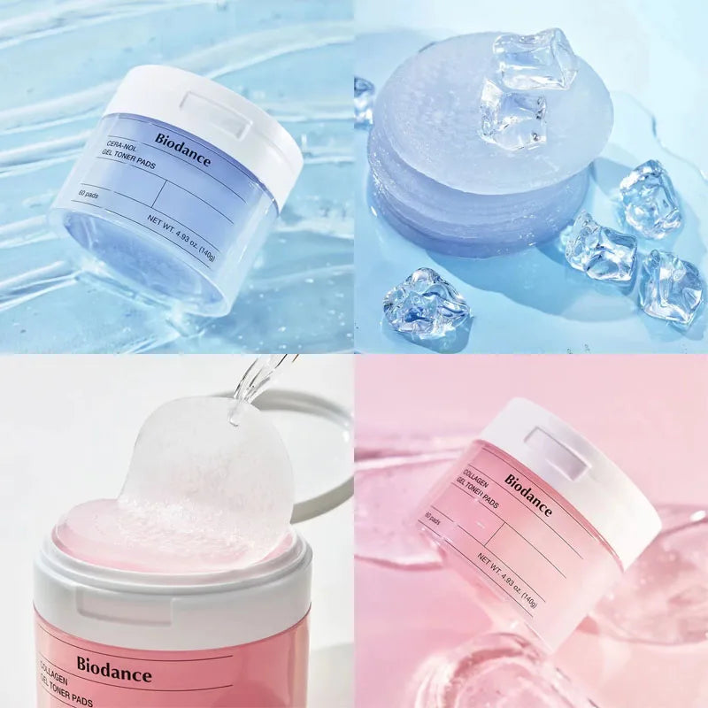 Biodance Collagen Gel Toner Pads – Hyaluronic Acid &amp; Niacinamide Moisturizing Skincare with CERA-NOL for Smooth, Bright Skin