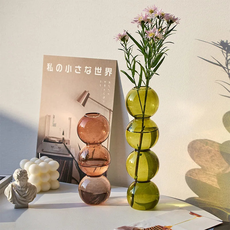 Nordic Glass Vase Modern Home Decor