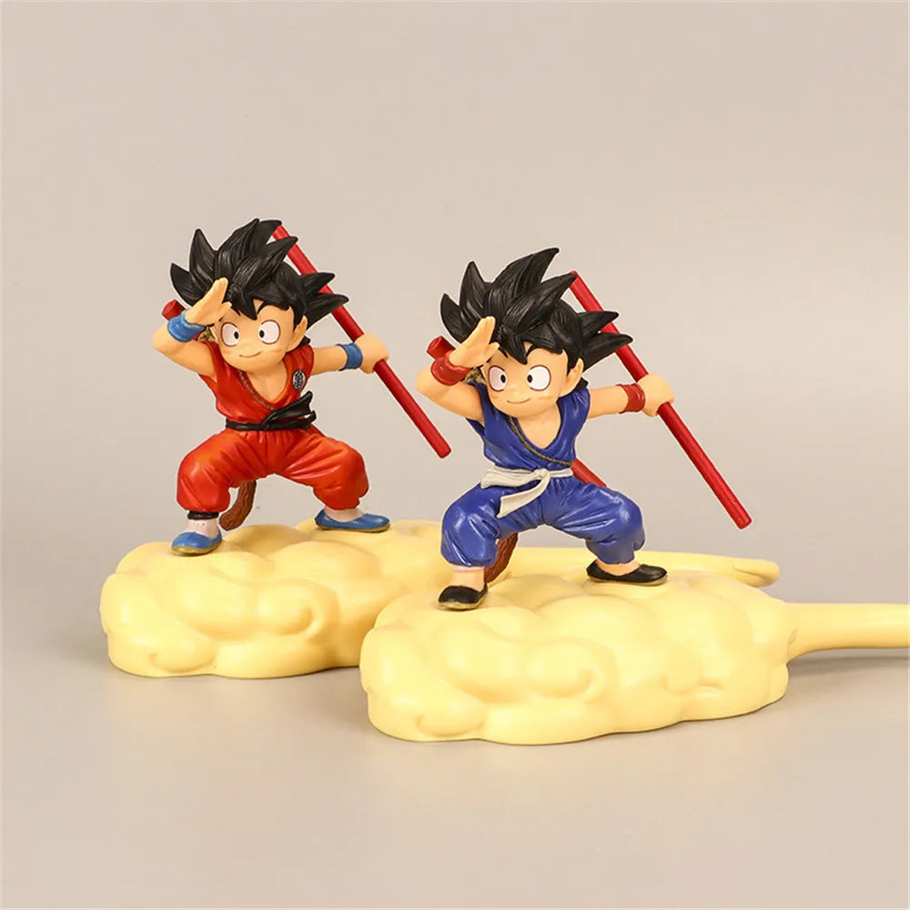 2 Color Anime Dragon Ball Z Childhood Son Goku Somersault Clouds Flying Ver PVC Action Figure DBZ Model Kids Toys Doll Gifts