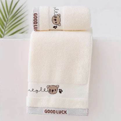 Baby Towels Cotton Bath Towel Face Washcloth Cute Cartoon Bear Hand Wipe Soft Children Towels Kids Newborn Bathing Handkerchief