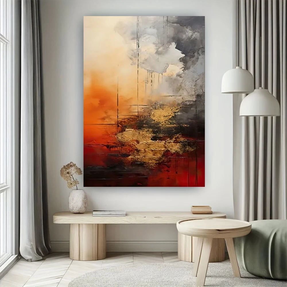 Hand Drawn Abstract Oil Painting Wall Art