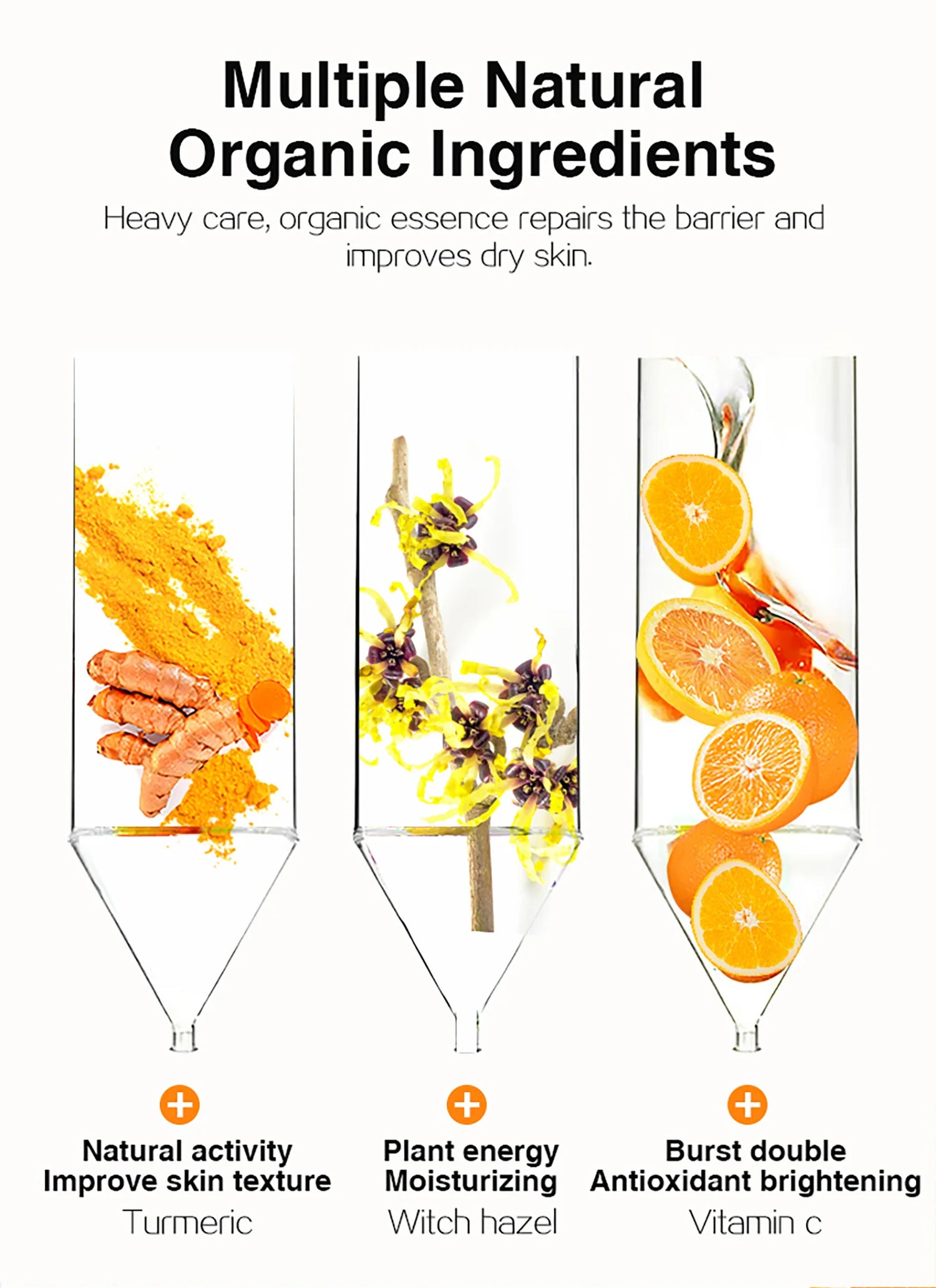 AILKE Organic Turmeric Toner for Face, Removal Acne, Pimples, Spots, Moisturizing, Brightening, Smooths Skin, Parabens Free