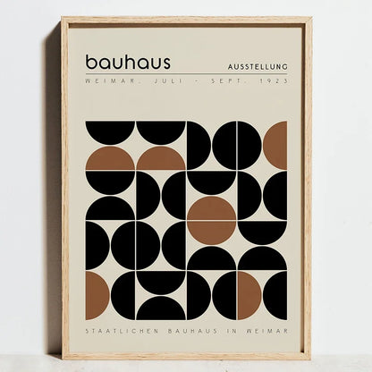 Bauhaus Sports Wall Art Blue Line Canvas Poster Decor