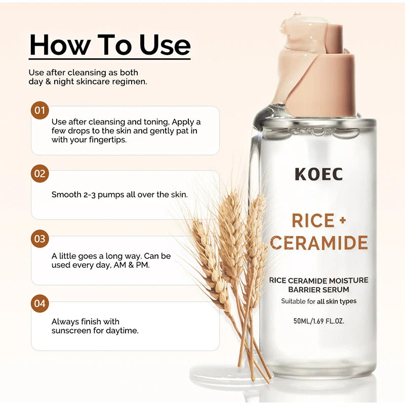 Brand Rice Essence Lotion Niacinamide Repair Facial Serum Nourishing Moisturizer Milk Toner Ceramide Deep Clean Cleansing Powder