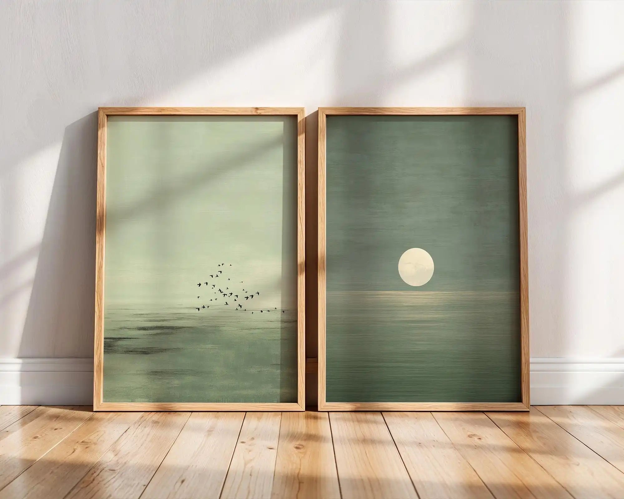 Japandi Wall Art Scandinavian Sunset Print