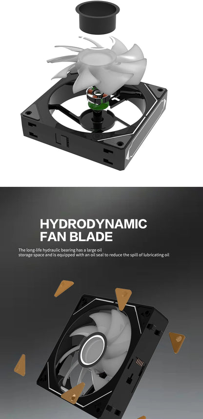 Aigo AS12 Pc Case 120MM Fan Argb Ventiladores Wirele
