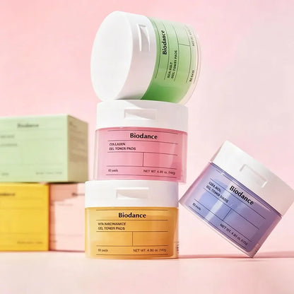 Biodance Collagen Gel Toner Pads – Hyaluronic Acid &amp; Niacinamide Moisturizing Skincare with CERA-NOL for Smooth, Bright Skin