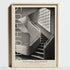 Bauhaus Sports Wall Art Blue Line Canvas Poster Decor