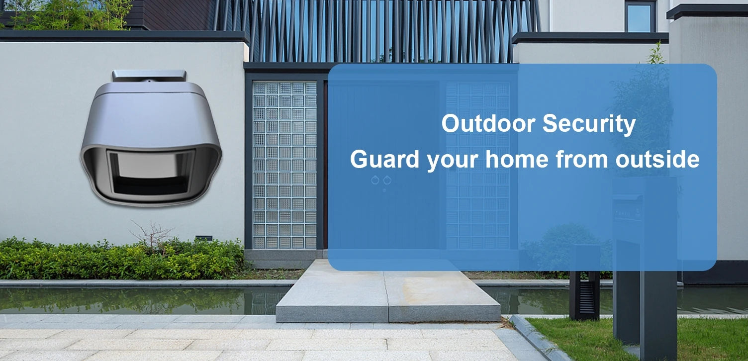 Smart Outdoor Home Security - Weather Resistant WiFi Motion Sensor&amp;Detector - Remote APP Notifications - Compatible With Alexa
