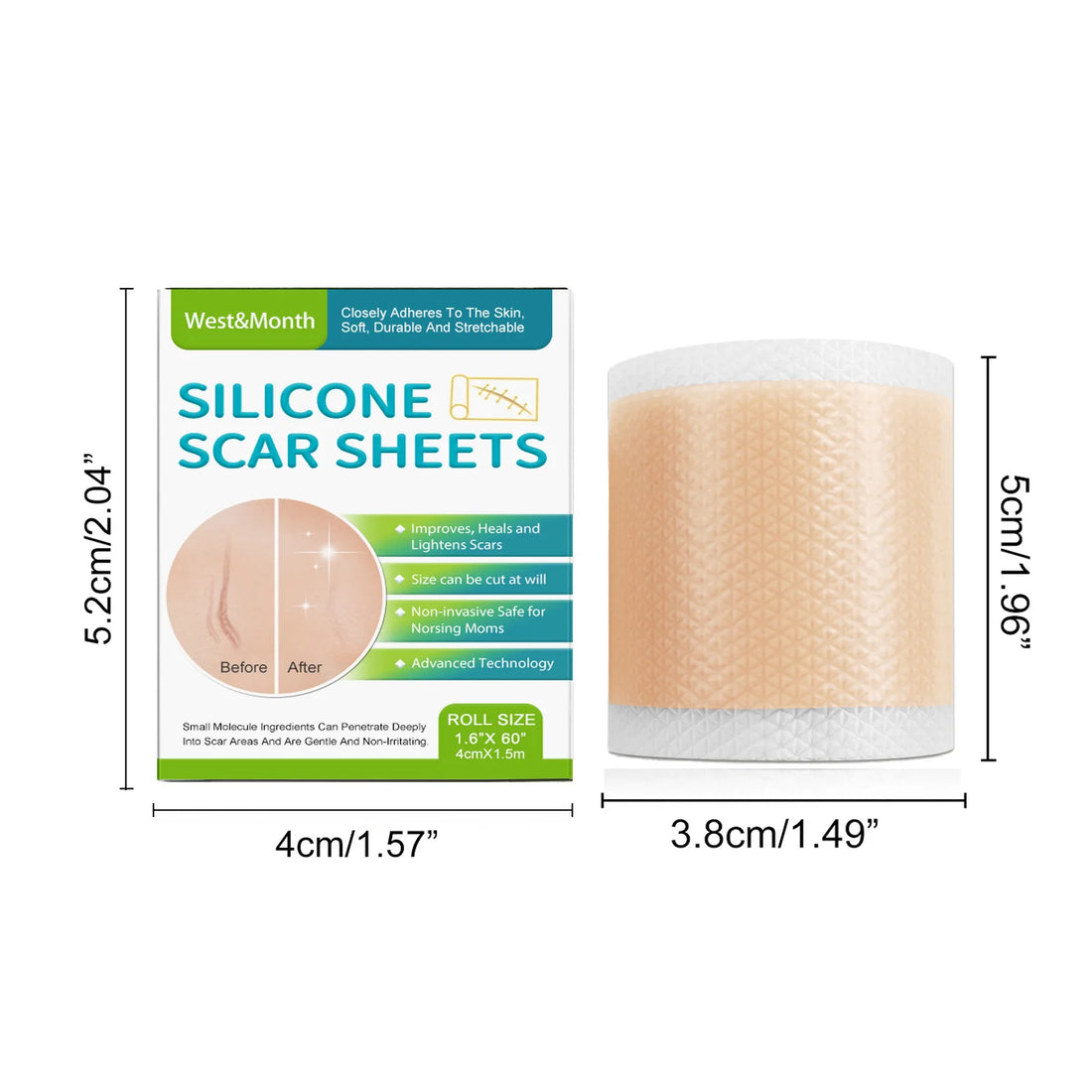 Silicone Scar Sheets Roll for Surgical &amp; Acne Scars