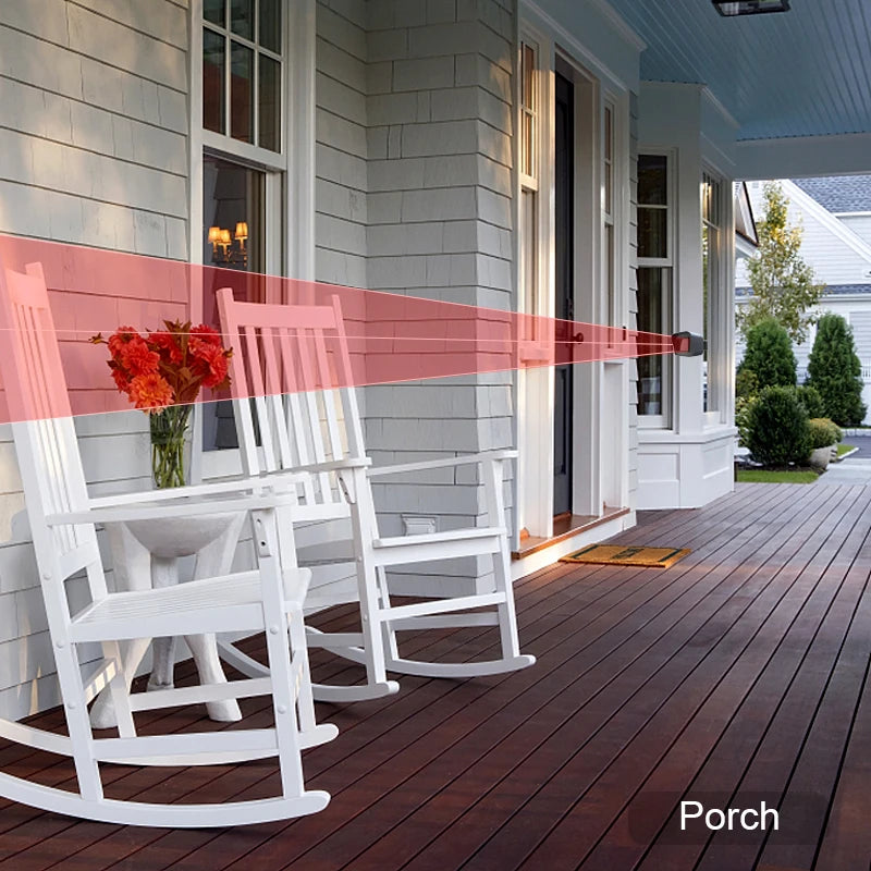 Smart Outdoor Home Security - Weather Resistant WiFi Motion Sensor&amp;Detector - Remote APP Notifications - Compatible With Alexa