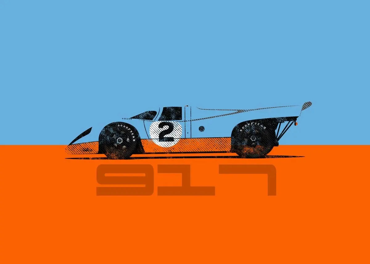 Oil Painting By Number Racing Car Wall Art