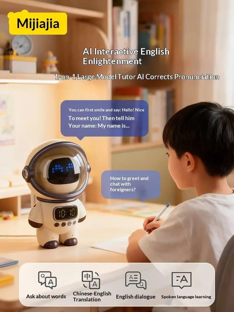 Ai Chat Robot 6 Ai Models Wifi Bluetooth Dual Mode Desktop Companion Night Light Clock Alarm Intelligent Office Assistance