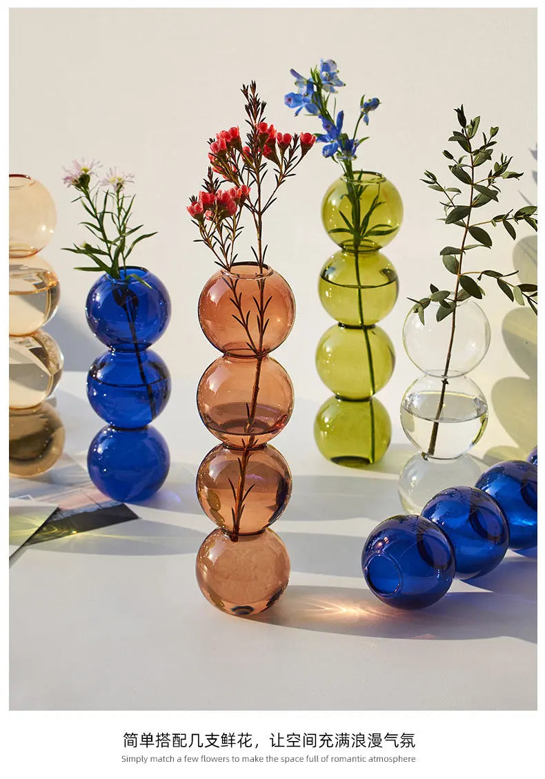 Nordic Glass Vase Modern Home Decor