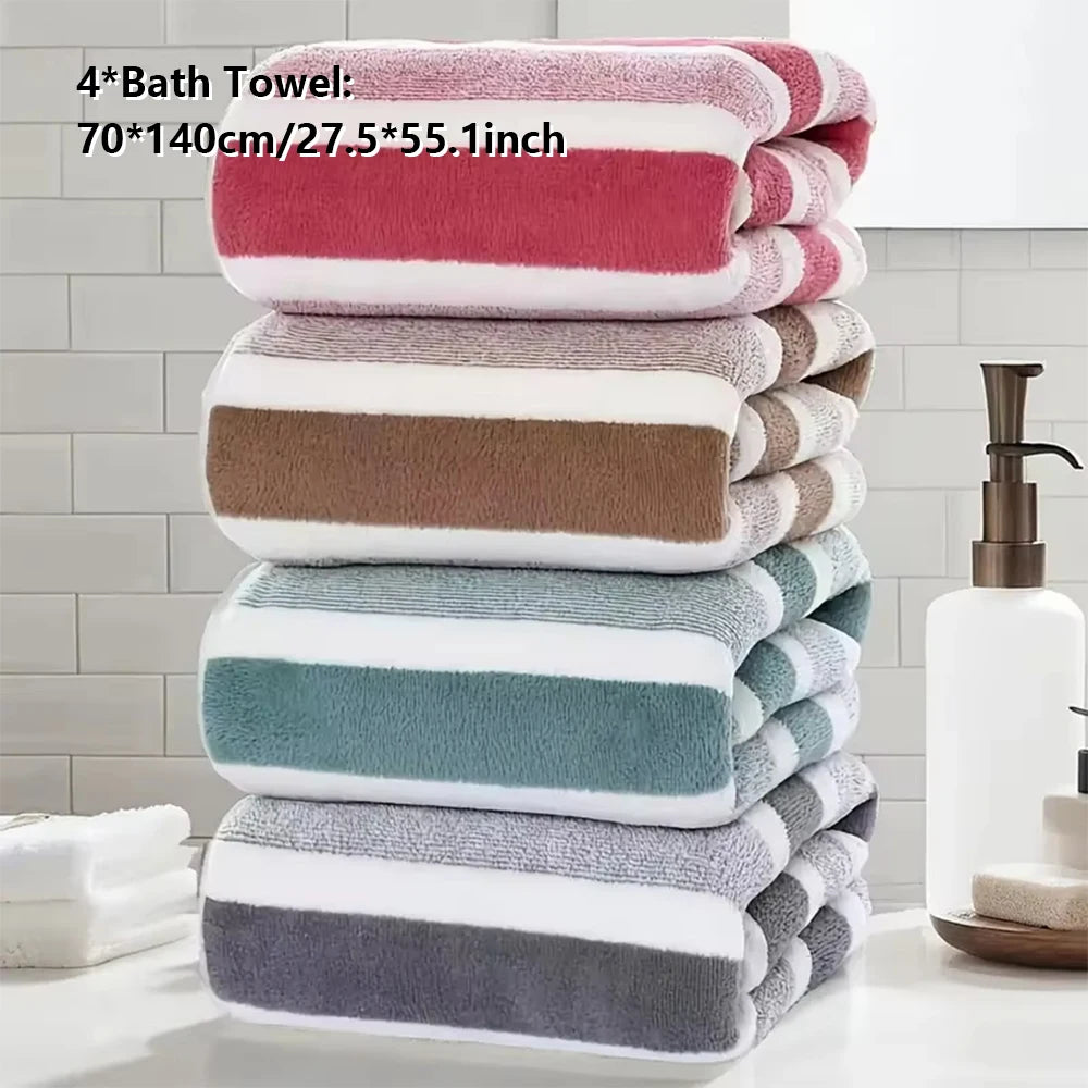 246 Pcs Soft Bath Towel Set Absorbent Quick-Drying
