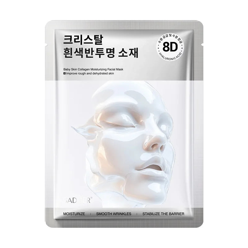 "Collagen Glow" Hydrating Face Mask | Brightening &amp; Moisturizing Treatment | With Marine Collagen &amp; Hyaluronic Acid