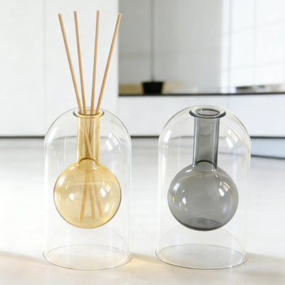 Aromatherapy Diffuser Bottle Glass Essential Oil with Diffusers Sticks 130/200ML Home Storage Transaprent Containers Bottle