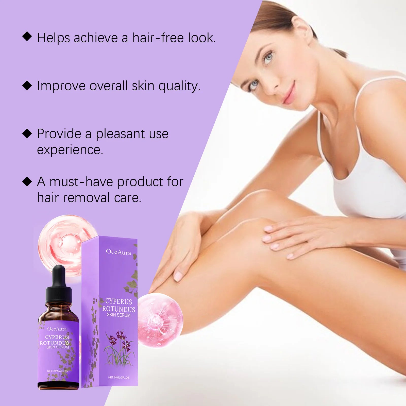 Depilatory Essence: Gentle Care, Refreshing, No Black Spots Left, Daily Skin Cleansing and Depilatory Care Essence Liquid