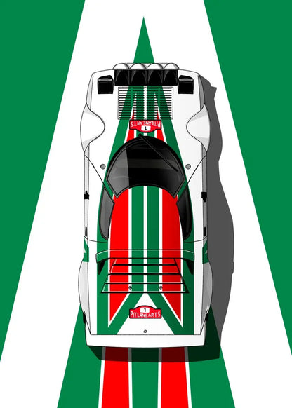 Oil Painting By Number Racing Car Wall Art