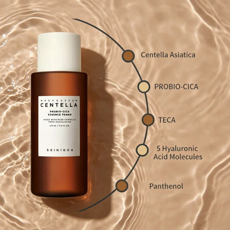 Korean Centella Probio-Cica Essense Toner, Hyaluronic Acid Facial Moisturizing Toner Nourishing Barrier Toner Face Care Products