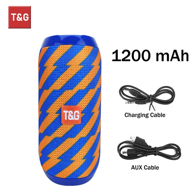 Bluetooth Speaker T&amp;G TG117 Portable TWS Sound Box Waterproof Loudspeaker Outdoor Stereo Surround Speakers Support TF FM Radio