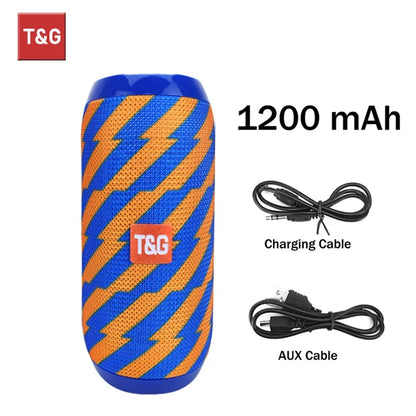 Bluetooth Speaker T&amp;G TG117 Portable TWS Sound Box Waterproof Loudspeaker Outdoor Stereo Surround Speakers Support TF FM Radio