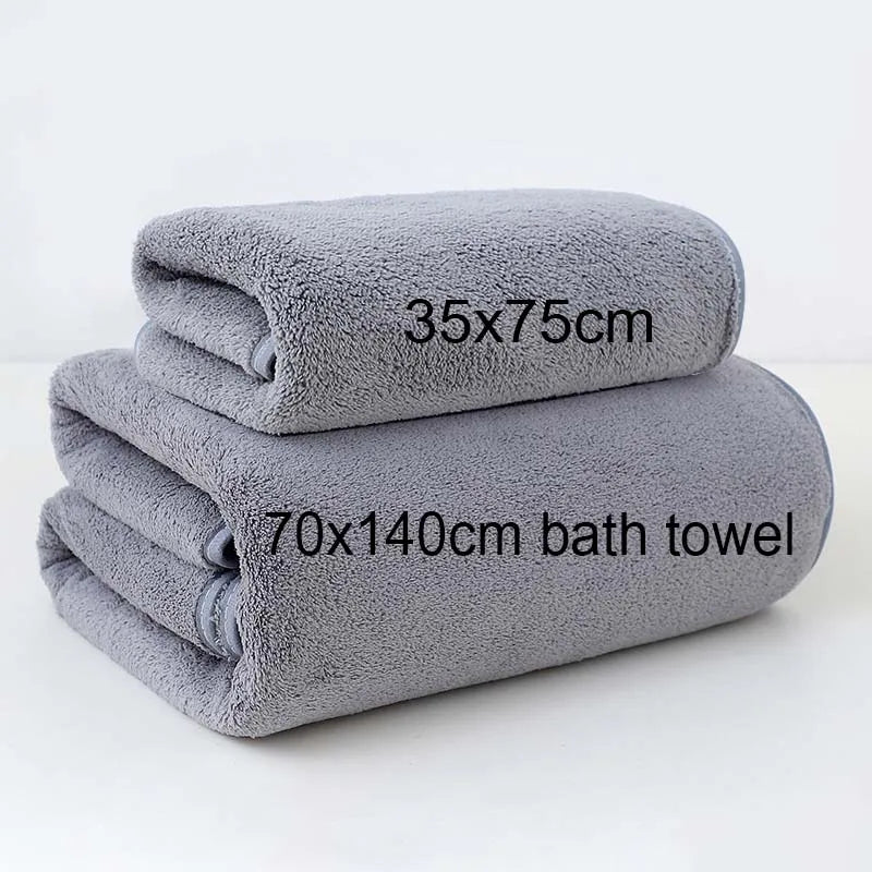 Coral Fleece Thickened Towel and Bath Towel Set,