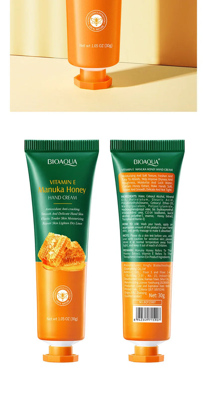 3/5pcs BIOAQUA Honey Hand Cream Moisturizing Whitening Hands Anti-aging Nourishing Hydrating Hands Skin Care Products