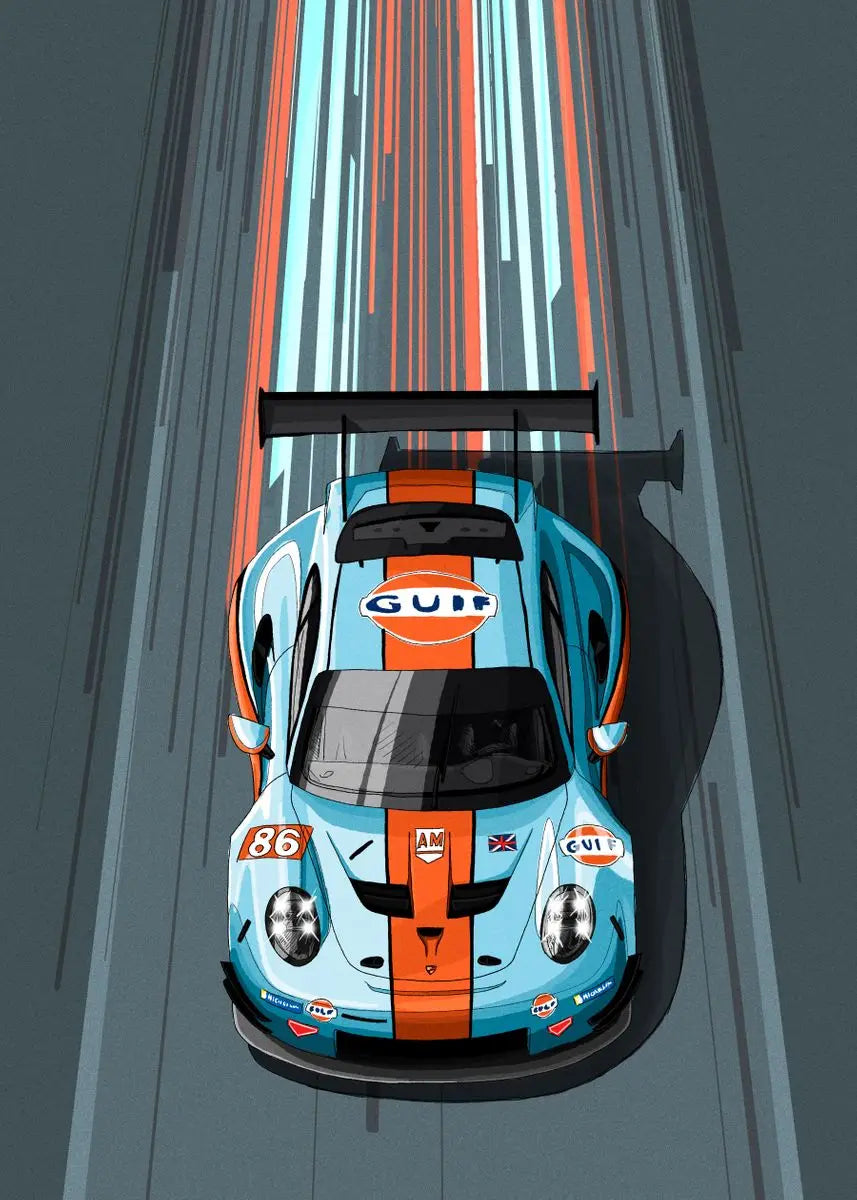 Oil Painting By Number Racing Car Wall Art