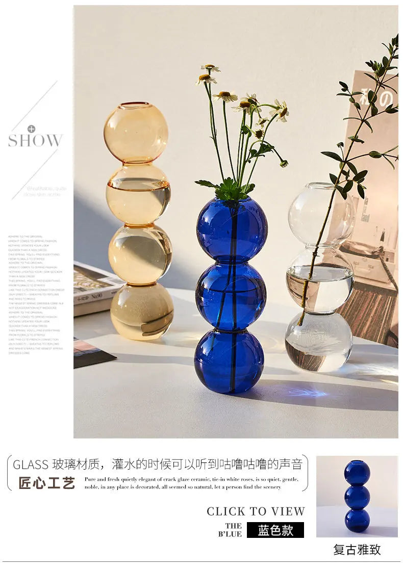 Nordic Glass Vase Modern Home Decor