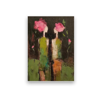 Hand Drawn Abstract Oil Painting Wall Art