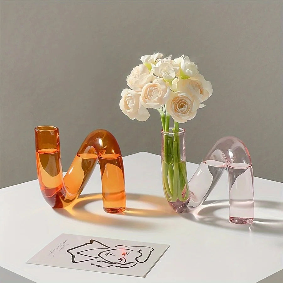 Nordic Irregular Glass Vase Home Decor