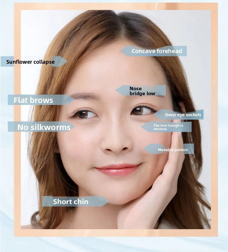 Beauty salon facials, plumping and plumping plant essences, hydrating and lightening temples, facial set