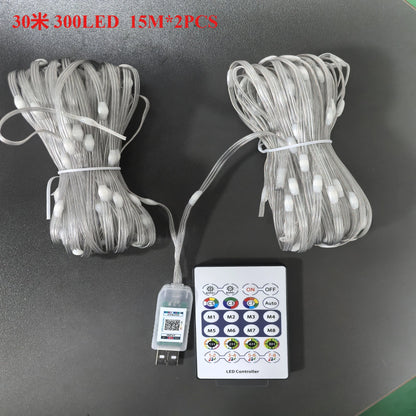 LED string light with Bluetooth, RGB rainbow, running horse, flowing light with festive atmosphere decoration, copper wire light