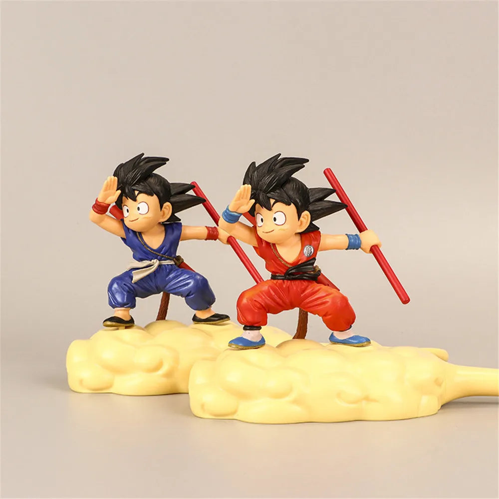 2 Color Anime Dragon Ball Z Childhood Son Goku Somersault Clouds Flying Ver PVC Action Figure DBZ Model Kids Toys Doll Gifts