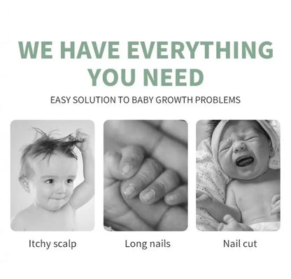 6Pcs Baby Care Kit+Storage Bag Nasal Aspirator Nail Scissors Hair Comb Brush Cleaning Tools Set Newborn Gift Kids Healthcare Kit