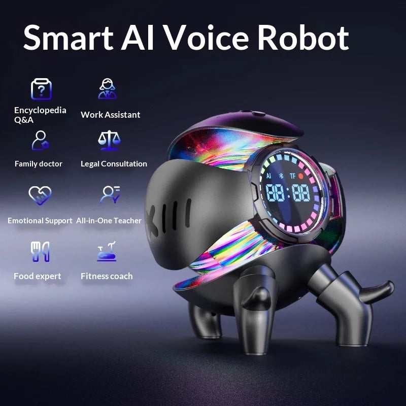 Ai Chat Robot 6 Ai Models Wifi Bluetooth Dual Mode Desktop Companion Night Light Clock Alarm Intelligent Office Assistance