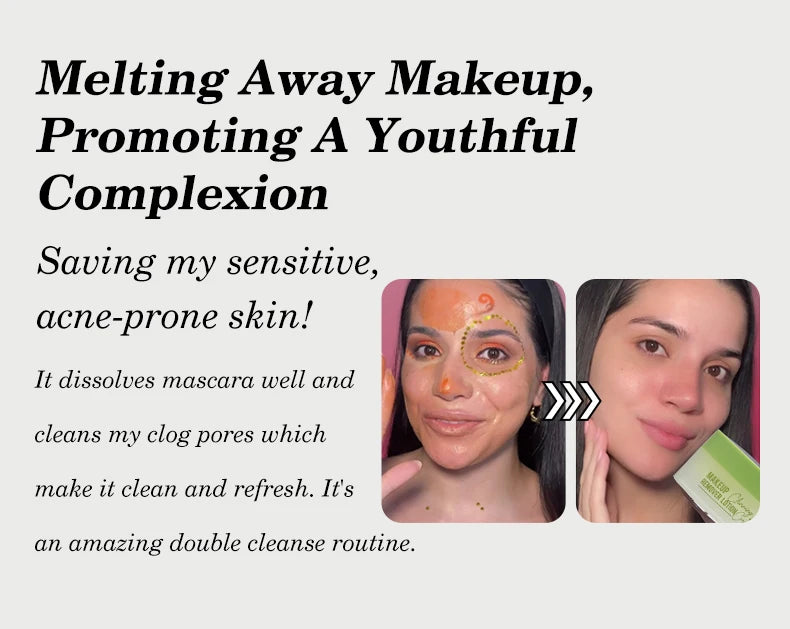 Refreshing cleansing balm that removes makeup while keeping skin soft, hydrated, and non-greasy.