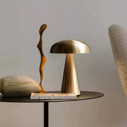 Retro Mushroom Table Lamp LED Rechargeable Bedside Light