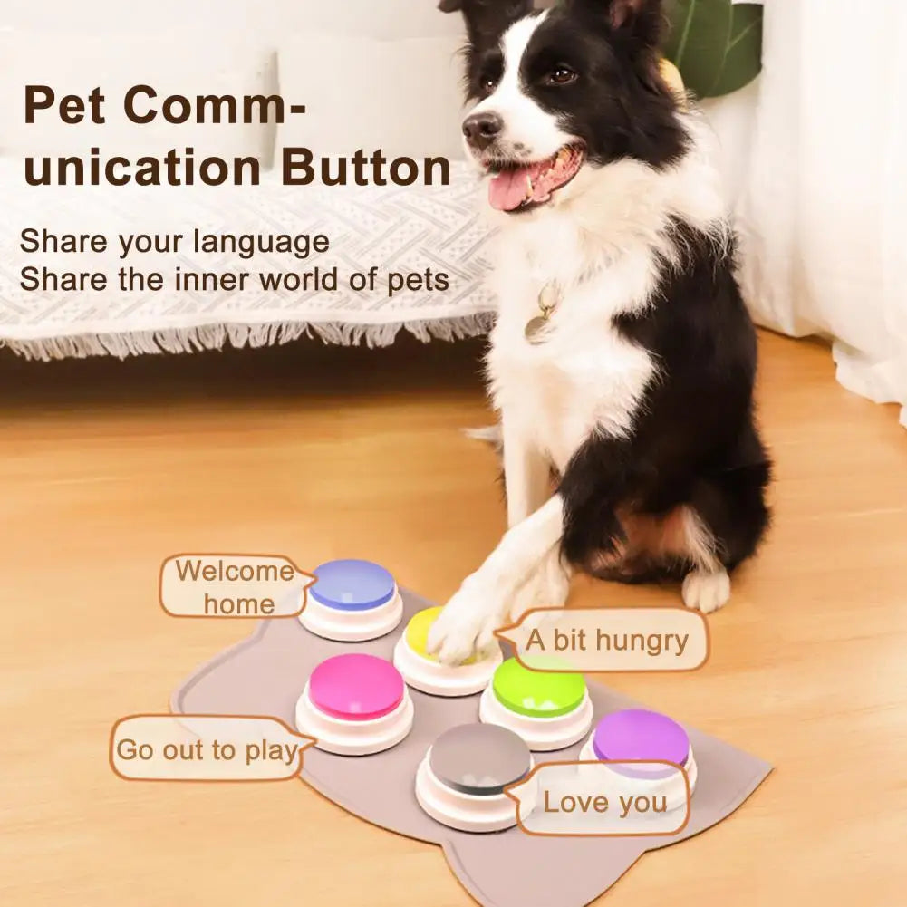 Pet Toy for Cats Dogs Pet Toy with Sound Dog Training Voice Recording Button Pet Communication Buzzer Second Playback for Cats