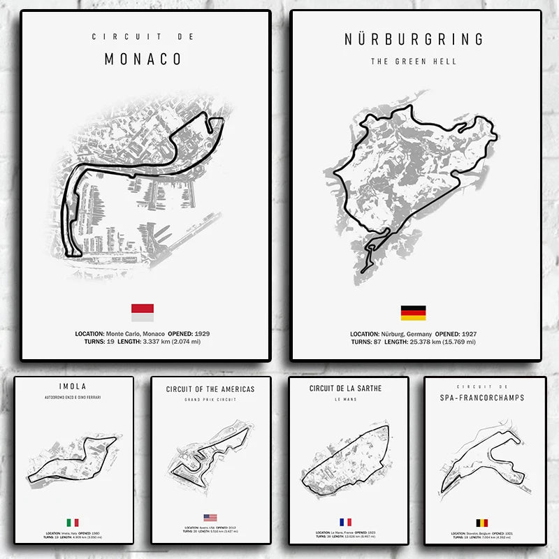F1 Imola Wall Art Canvas Painting – Nordic Motorsport Poster