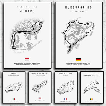 F1 Imola Wall Art Canvas Painting – Nordic Motorsport Poster