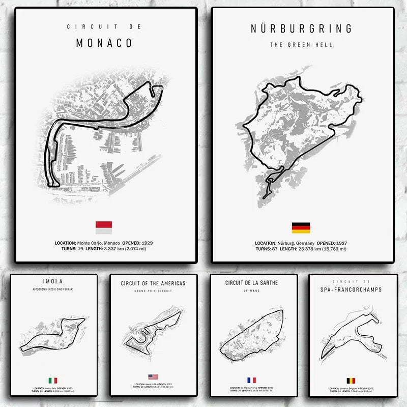 F1 Imola Wall Art Canvas Painting – Nordic Motorsport Poster