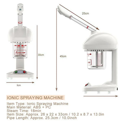 Facial Steamer Spraying Machine Ionic Advanced Ozone Steaming Skin Care for Salon Spa and Home to Face Moisturizing Cleaning