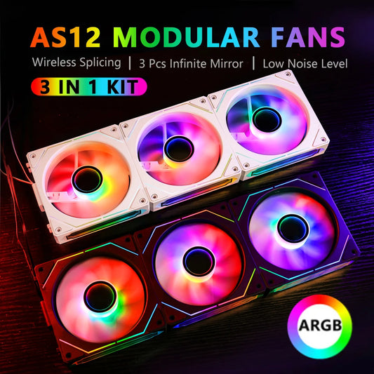 Aigo AS12 Pc Case 120MM Fan Argb Ventiladores Wirele